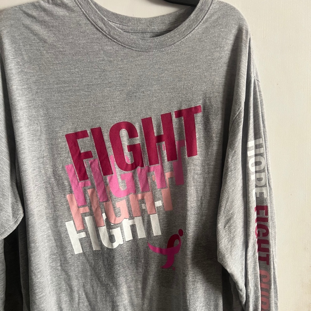 SUSAN G KOMEN "FIGHT" T-SHIRT, SIZE 2XL
